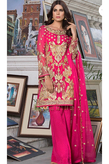 Pakistani Embroidered Chiffon Outfit