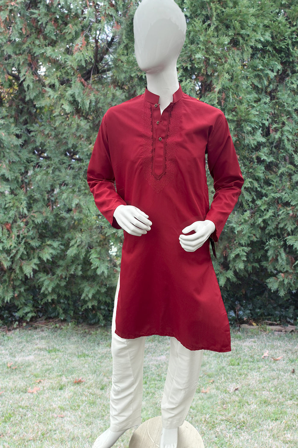 Red Men's Kurta