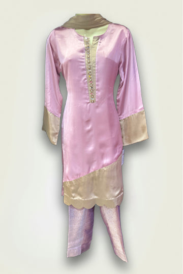 Pakistani Light Pink Embroidery and Bead Work Women Outfit