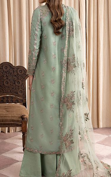 Pakistani Iznik Mint Green Silk Suit
