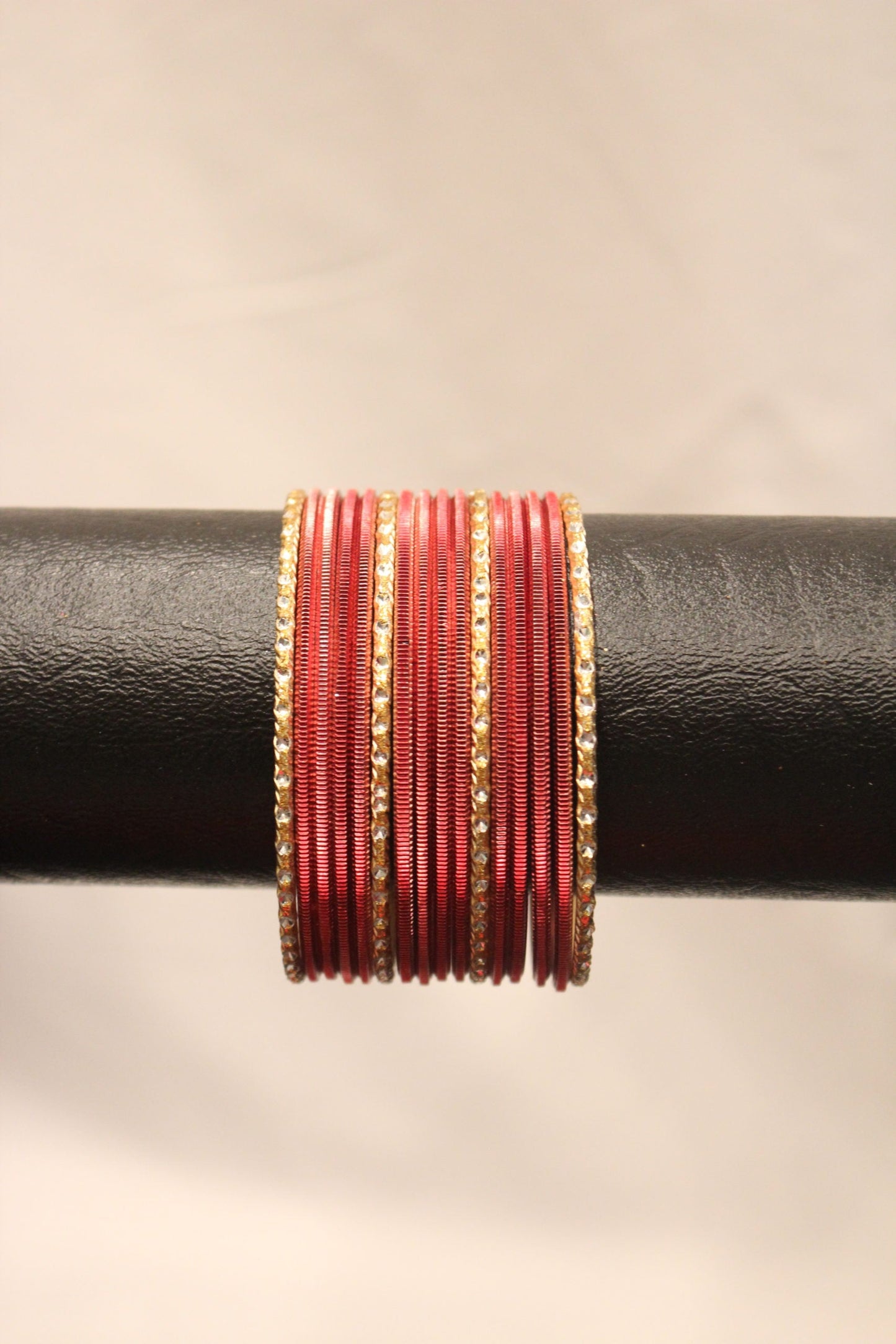Pakistani Gold & Red Bangles