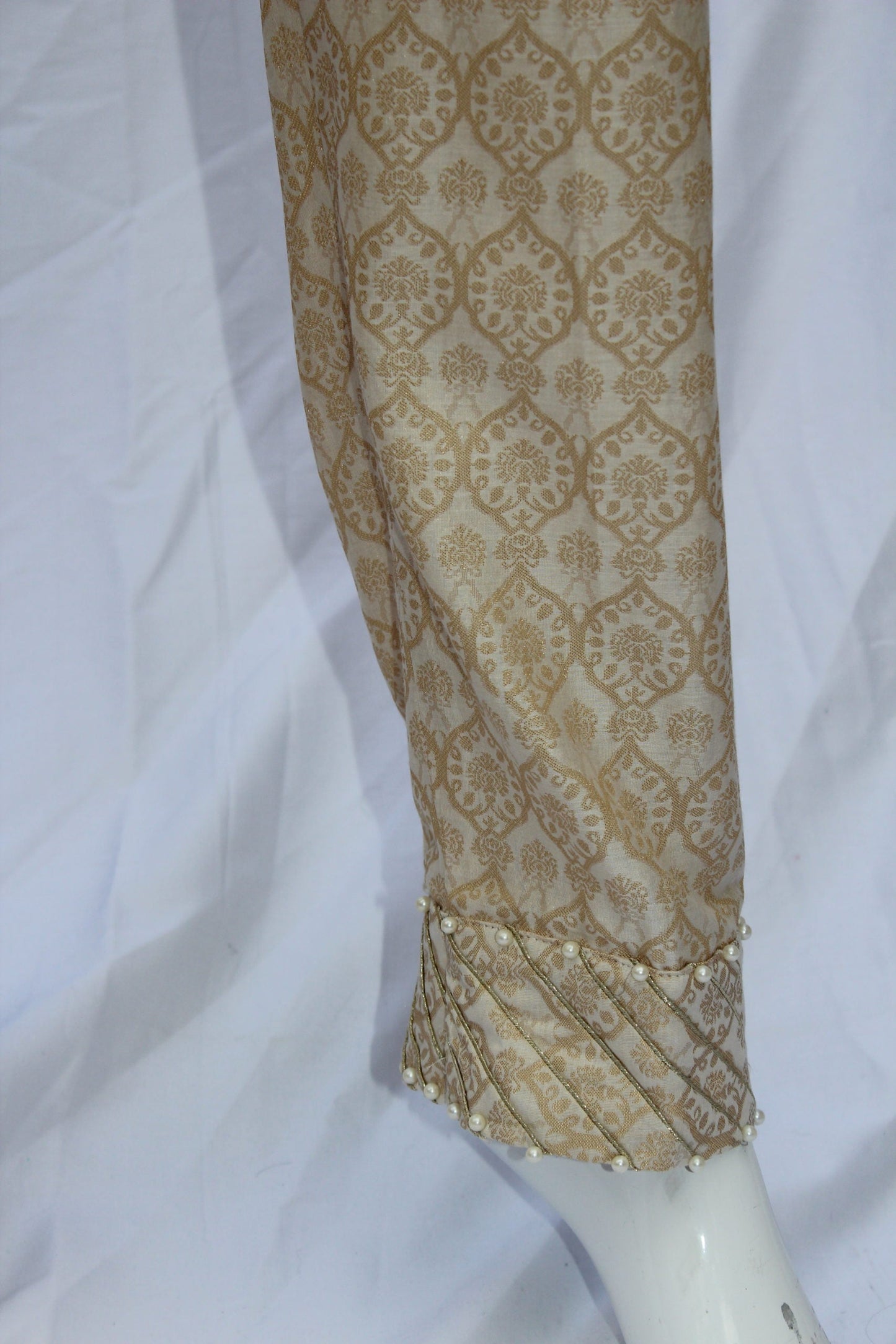 Pakistani Royal Print Beaded Pants