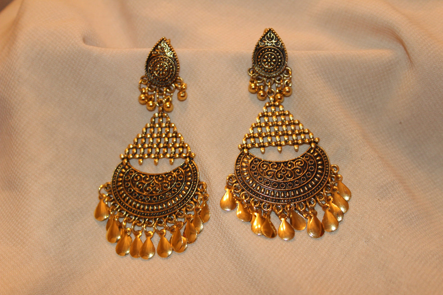 Pyramid Chain Earrings