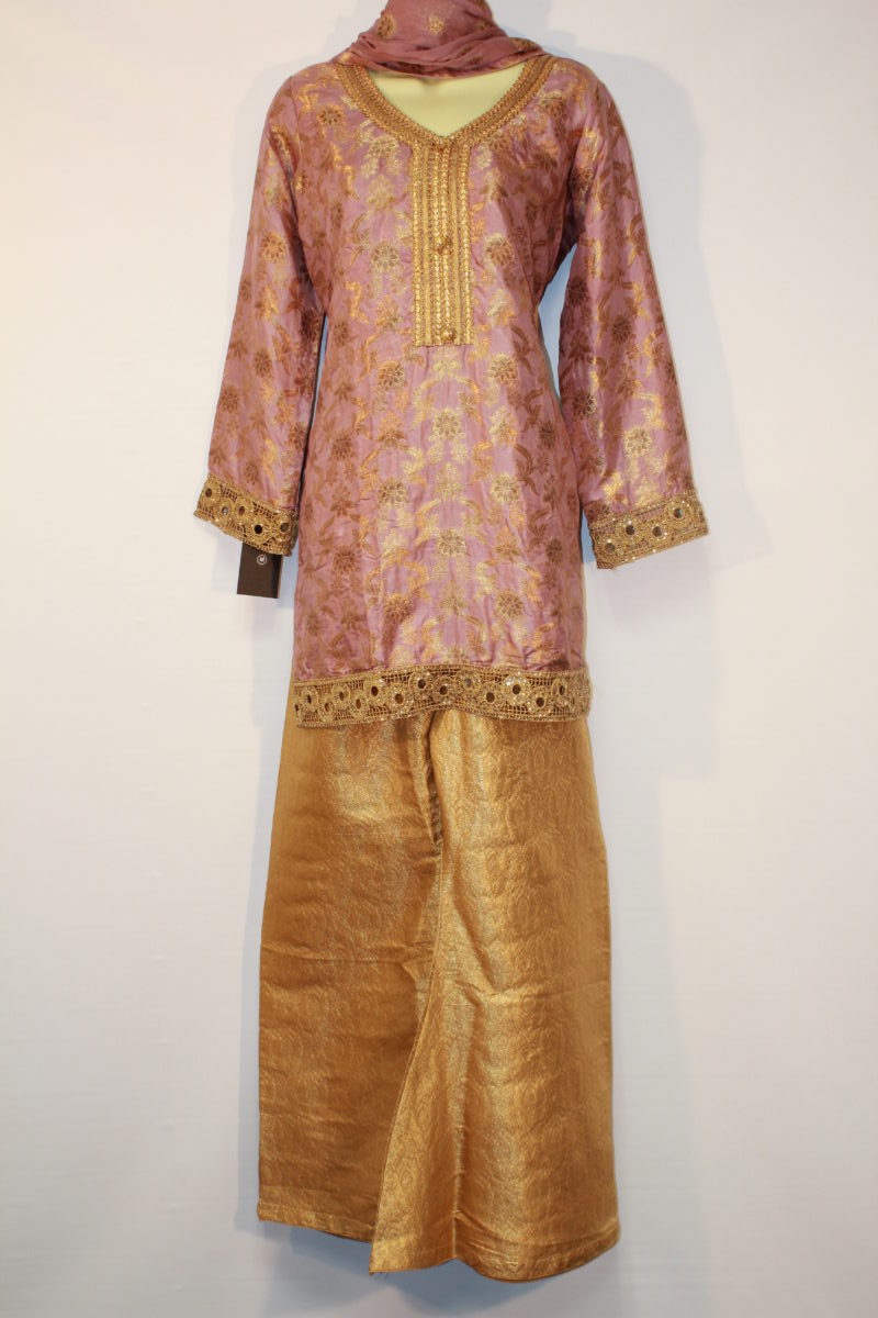 Pakistani Pink Gold Women Outfit