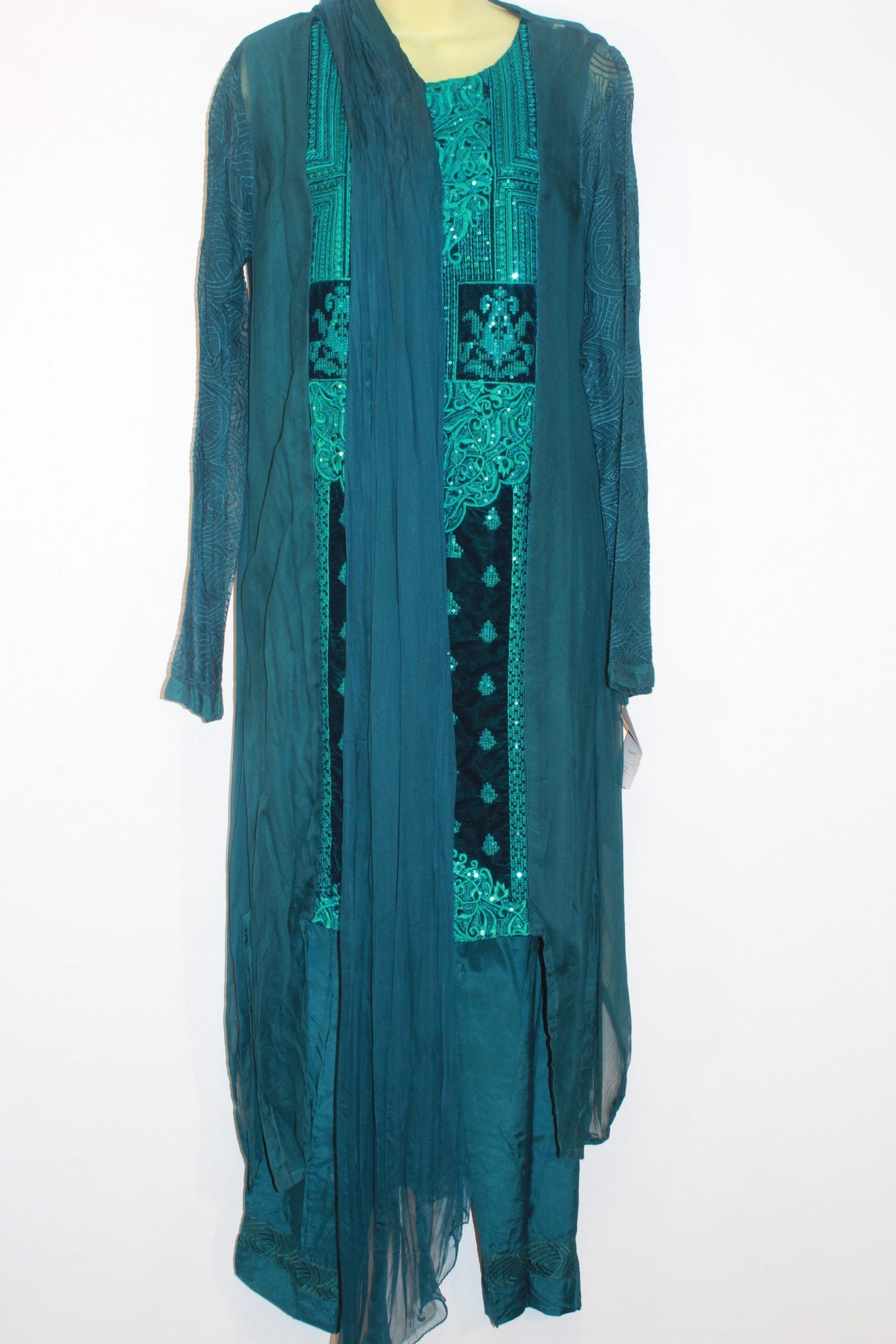 Pakistani Blue Embroidered Women Outfit