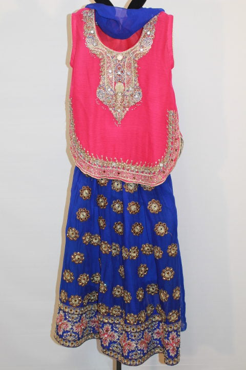Pakistani Pink Embellished Kids Dress