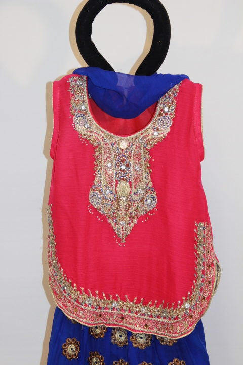 Pakistani Pink Embellished Kids Dress