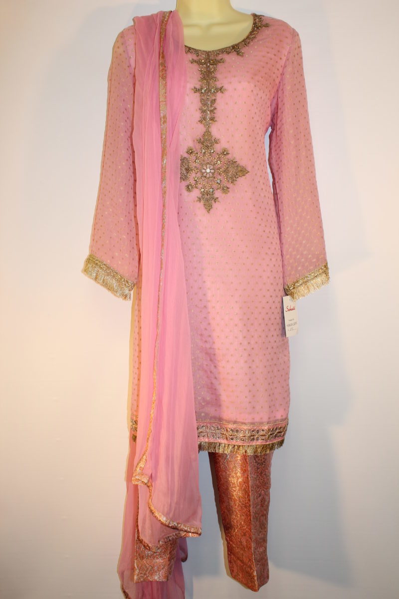 Pakistani Pink Embellished Women Outfit