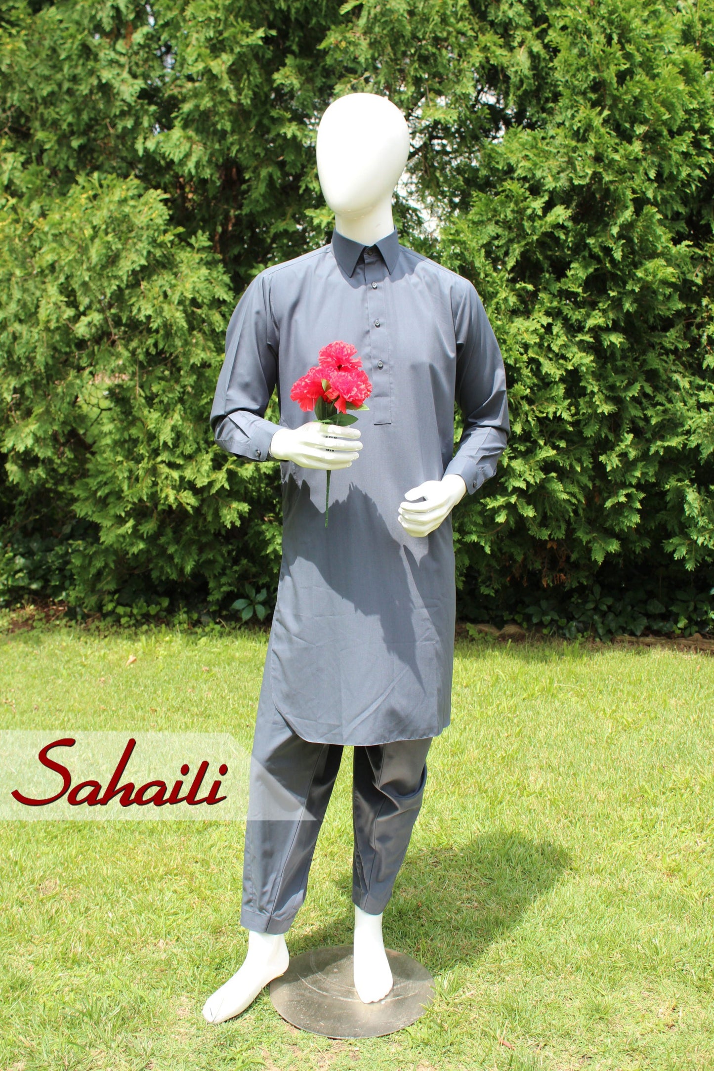 Grey Mens Shalwar Kameez