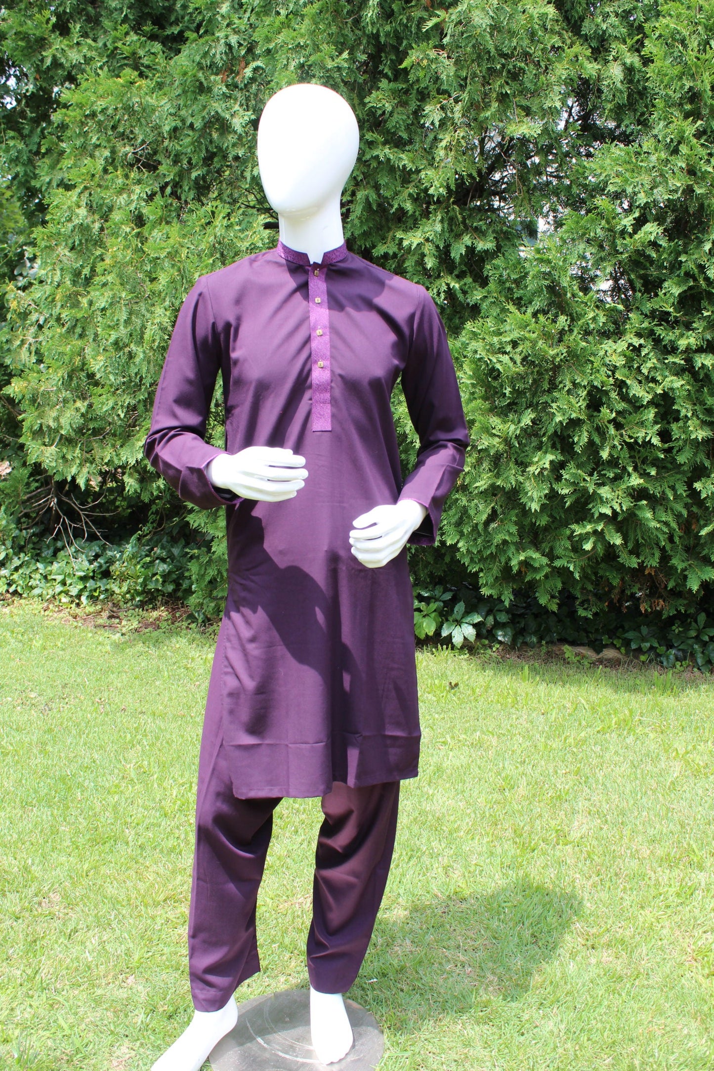 Dark Purple Mens Shalwar Kameez