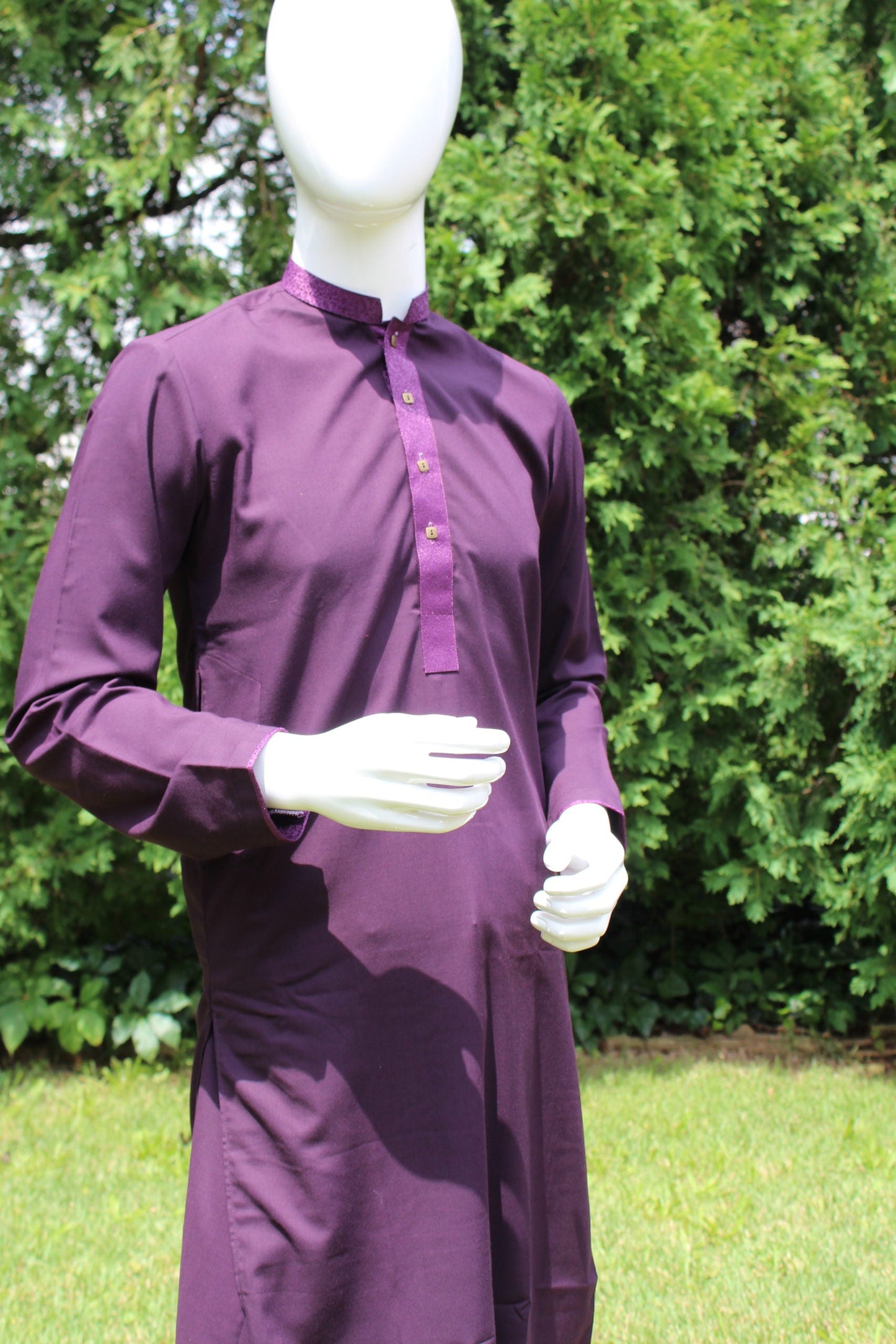 Dark Purple Mens Shalwar Kameez