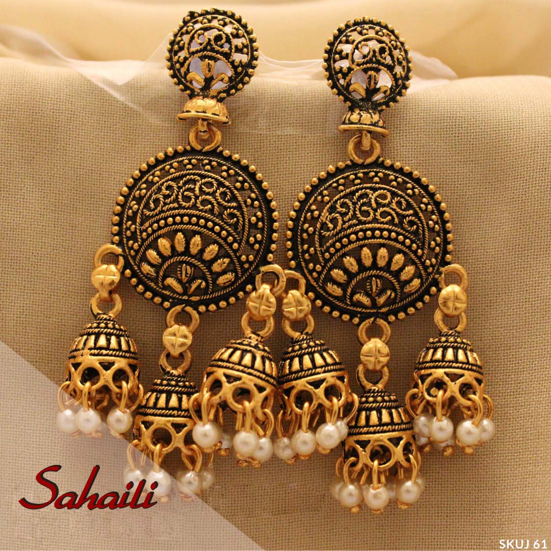 Pakistani Round Jhumki Earrings