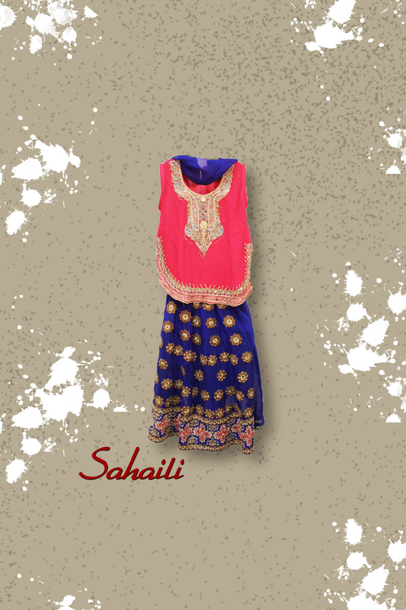 Pakistani Pink Embellished Kids Dress