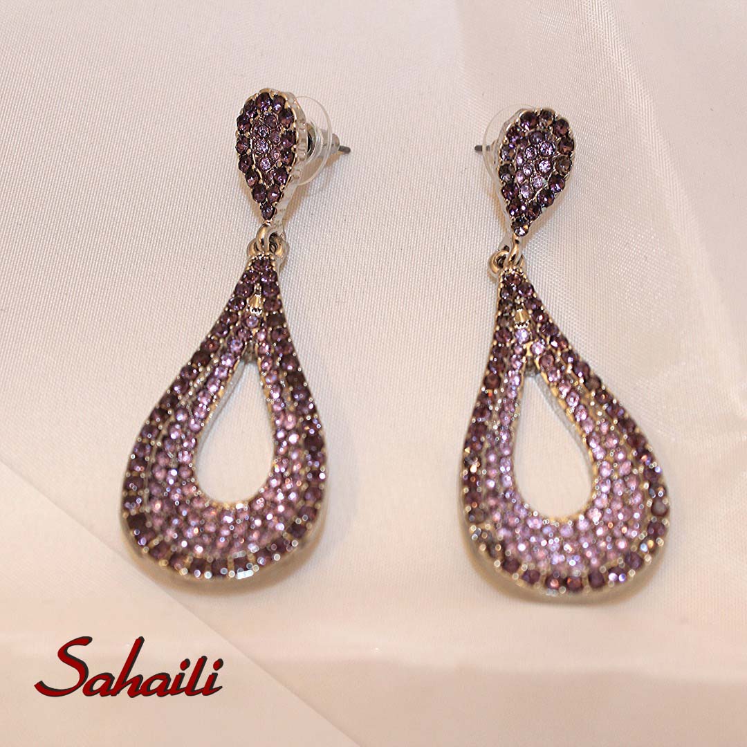 Pakistani Stoned Long Earrings