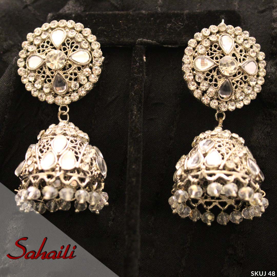 Pakistani Silver Classic Earrings