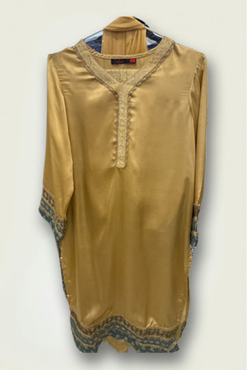 Pakistani Golden Tilla Embroidery Women Outfit