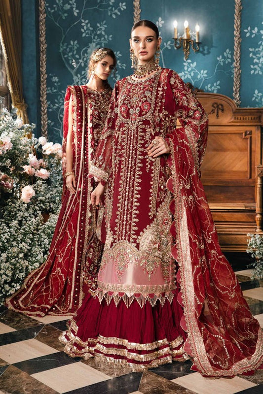Maria B. - 3 PIECE UNSTITCHED EMBROIDERED SUIT | BD-2807