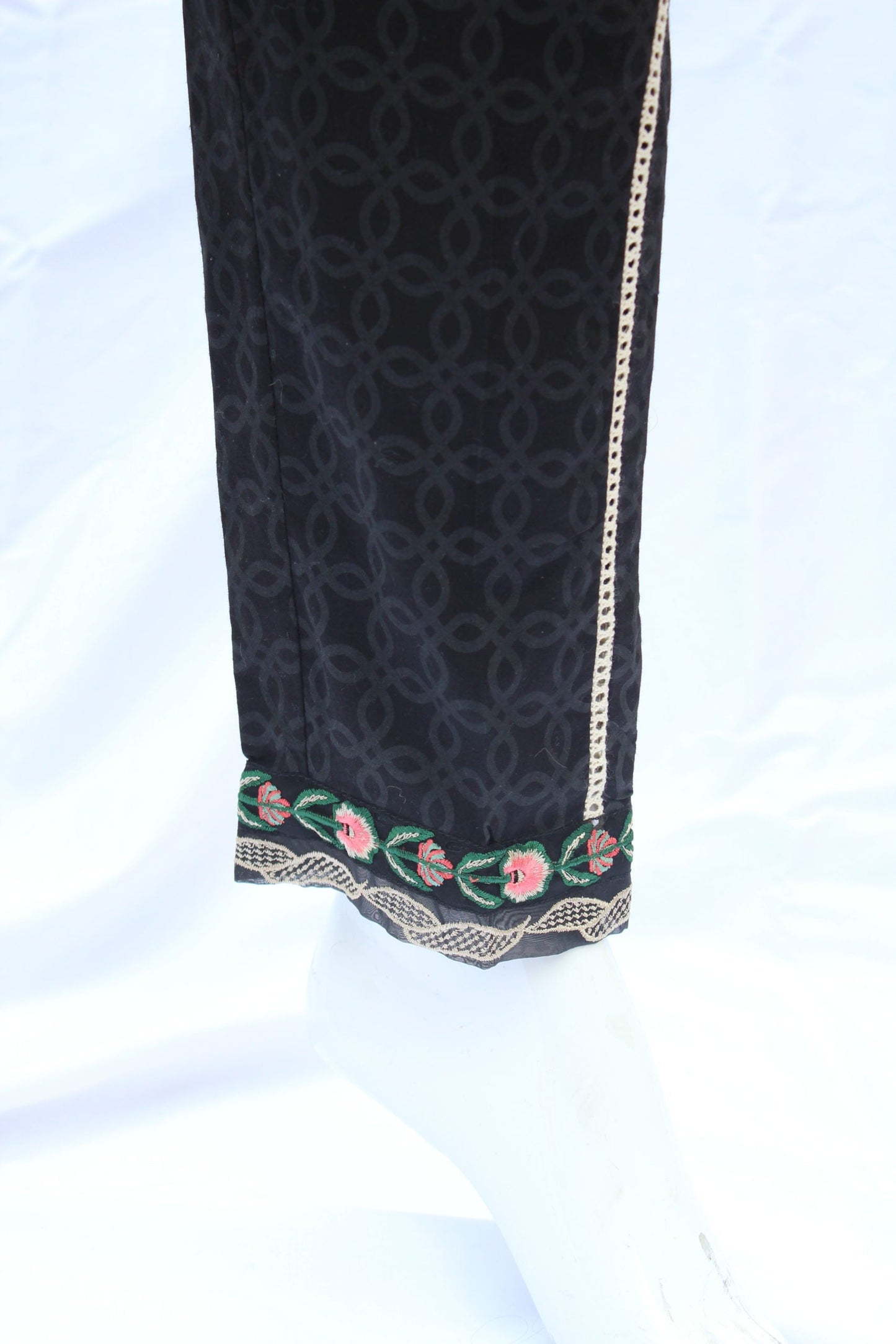 Pakistani Black Floral Print Pants